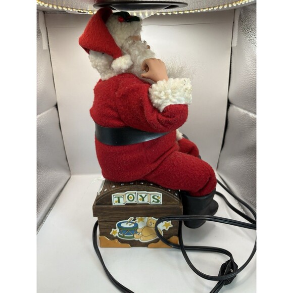 Vtg Animated Santa Claus Holiday Creations Movement Toy Chest Christmas Decor - Picture 6 of 7